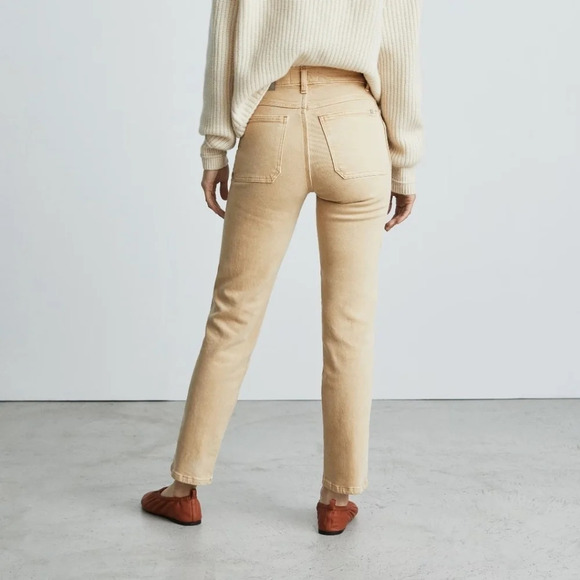 Everlane Plus Size The Utility Cheeky Jean Organic Cotton Twill Yellow 32 or 14 - Picture 2 of 15